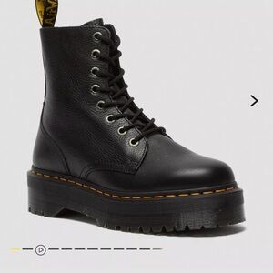 Dr martens Black Leather Women's Boots Jaden rough